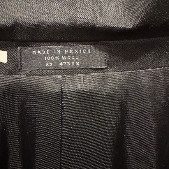 Jones New York Men's 40L 100% Wool 3 Button Front Notch Lapel Suit Black Blazer - Picture 8 of 14